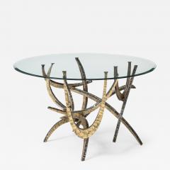 Silas Seandel Silas Seandel Cut Steel And bronze 1979 Ortega Dining table - 4449466