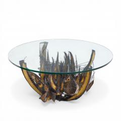 Silas Seandel Silas Seandel Style Brutalist Illuminated Sculptured Metal Coffee Table - 4562070