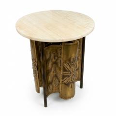 Silas Seandel Silas Seandel Style Brutalist Illuminating Mid Century Side Table - 4800306