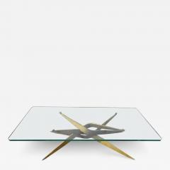 Silas Seandel Stylish Silas Seandel Style Torch Cut Steel Coffee Table 1970s - 3034509