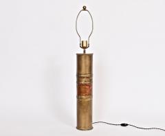Silas Seandel Substantial Silas Seandel Torched Mixed Metal Brutalist Table Lamp 1974 - 1603401