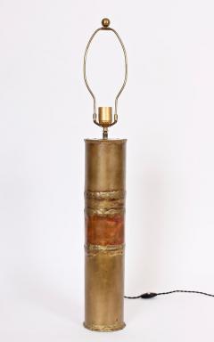 Silas Seandel Substantial Silas Seandel Torched Mixed Metal Brutalist Table Lamp 1974 - 1603405