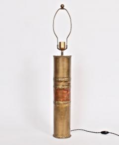 Silas Seandel Substantial Silas Seandel Torched Mixed Metal Brutalist Table Lamp 1974 - 1603411