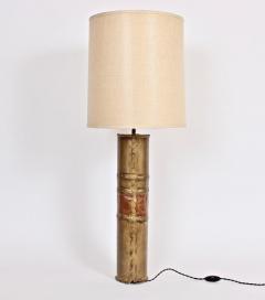 Silas Seandel Substantial Silas Seandel Torched Mixed Metal Brutalist Table Lamp 1974 - 1603413