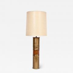 Silas Seandel Substantial Silas Seandel Torched Mixed Metal Brutalist Table Lamp 1974 - 1605268