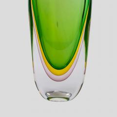 Silvano Signoretto Green Yellow Purple art glass vase by Silvano Signoreto - 4092025