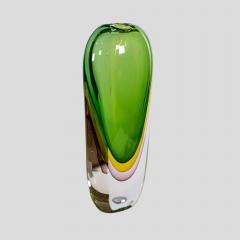 Silvano Signoretto Green Yellow Purple art glass vase by Silvano Signoreto - 4092027