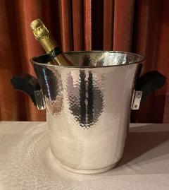 Silver Champagne Cooler with Ebony Black Handles - 1922955