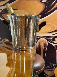 Silver Champagne Cooler with Ebony Black Handles - 1922972