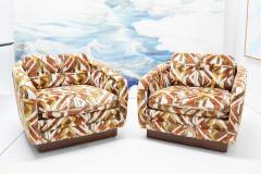 Silver Craft Swivel Lounge Chairs in Gorgeous Fabric by Silver Craft Furniture Company - 1235165