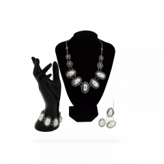 Silver Filigree And Mother Of Pearl Jewelry Set - 4053820