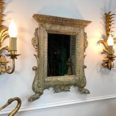 Silver Gilt Carved Wood Italian Wall Mirror 18th Century - 3345594