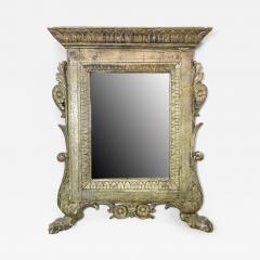 Silver Gilt Carved Wood Italian Wall Mirror 18th Century - 3347848