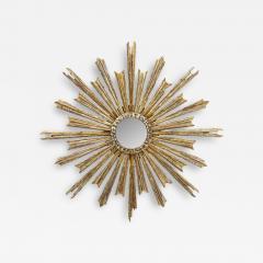 Silver Gilt Sunburst Mirror 20th Century - 3281585