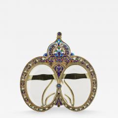 Silver Photo Frame With Polychrome Cloisonne Enamel  - 4823959