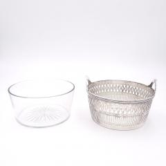 Silver Plate Basket with Glass Liner England circa 1930 - 4399295