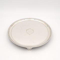 Silver Plate English Salver in Georgian Style circa 1900 - 3621508