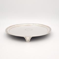 Silver Plate English Salver in Georgian Style circa 1900 - 3621509