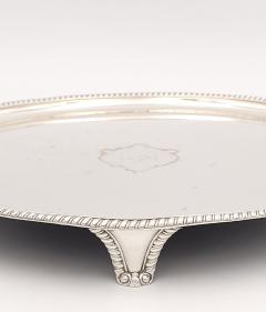 Silver Plate English Salver in Georgian Style circa 1900 - 3621510