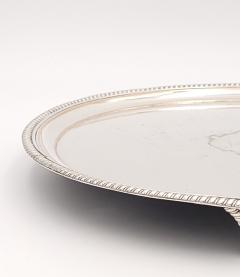 Silver Plate English Salver in Georgian Style circa 1900 - 3621511