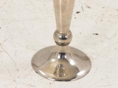 Silver Plate Footed Vase with Scalloped Lip 2010s India - 3948224