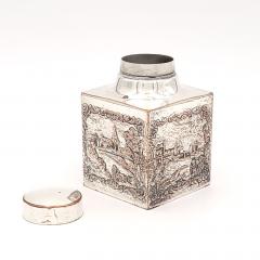 Silver Plate on Copper Tea Caddy Dutch circa 1830 - 3347023