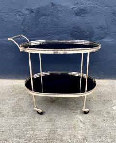 Silver Plated Bar Cart Maison Jansen Attributed - 2827504