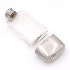 Silver Plated Crystal Flask circa 1940 - 2506010