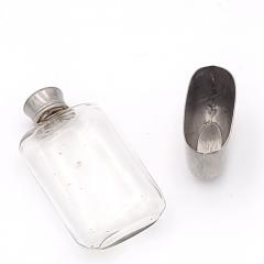 Silver Plated Crystal Flask circa 1940 - 2506011