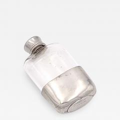 Silver Plated Crystal Flask circa 1940 - 2510483