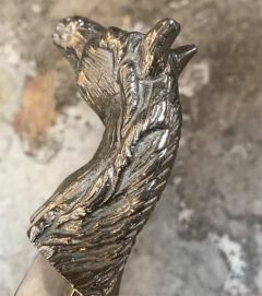 Silver Plated Equestrian Horse Head Letter Opener Italy 1970s - 4233887