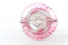 Silver Plated Framed Pink Crystal Brides Basket - 1825405