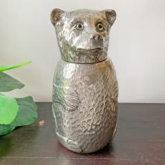 Silver Plated Italian Bear Wine Bottle Holder 1970s - 3084035