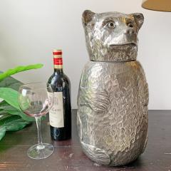 Silver Plated Italian Bear Wine Bottle Holder 1970s - 3084037