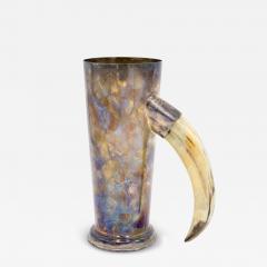 Silver Plated Tankard with Boar Tusk Handle - 4332387