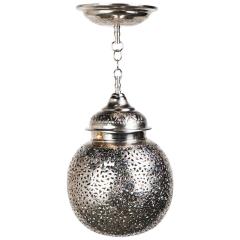 Silver Round Modern Moroccan Pendant or Chandelier a Pair - 1604441