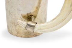 Silver Tankard with Boar Tusk Handle - 4322527