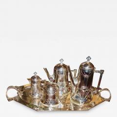 Silver Tea Coffee Set WMF Art Nouveau with Tray - 1344402