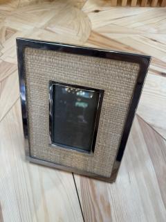 Silver Tone and Woven Rattan Picture Frame - 4801524