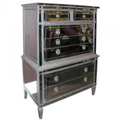 Silver Trim Mirrored Highboy - 3108106