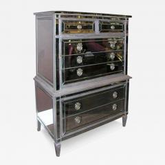 Silver Trim Mirrored Highboy - 3116156