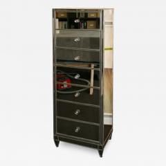 Silver Trim Mirrored Semainier - 3098957