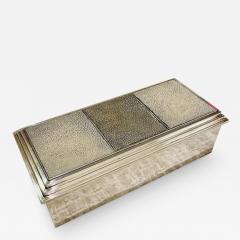 Silver box Silver box with Shagreen segmented top - 3395660