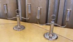 Silver fluted Art Deco Candlesticks - 3865590