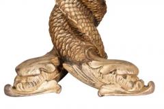 Silvered Metal Dolphin Form Table Lamp - 4139225