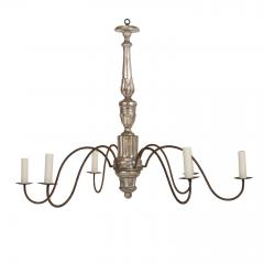 Silvergilt Hand Carved Wood and Iron Chandelier - 3674544