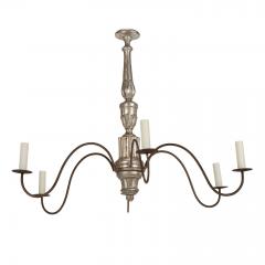 Silvergilt Hand Carved Wood and Iron Chandelier - 3674549