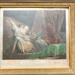 Silverplate French Art Le Verrou Etching after Jean Honore Fragonard France - 3752843