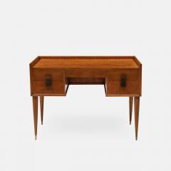 Silvio Cavatorta Birch Desk and Matching Chair in Ivory Boucle by Silvia - 4189158