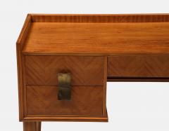 Silvio Cavatorta Birch Desk and Matching Chair in Ivory Boucle by Silvia - 4189166